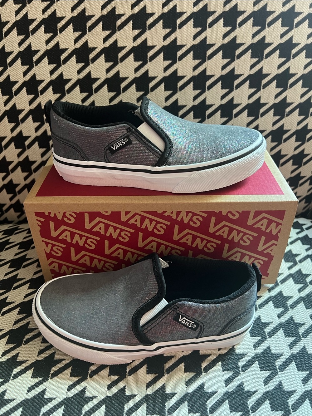 Vans Asher Youth Slip-On Shoes- Size 1